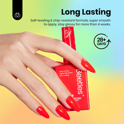 Beetles Gel Polish Neon Rainbow Set — 6 Neon Colors, HEMA-Free, 15ml, Soak-Off UV/LED