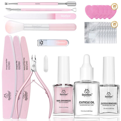 Beetles Gel Polish Remover Kit – 14pc At-Home Manicure & Nail Care Tools
