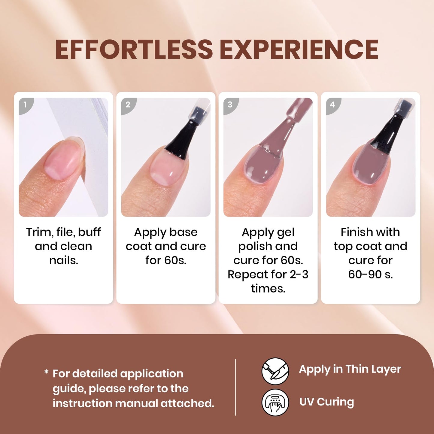 Beetles Gel Polish Set – 12 Autumn Colors (Brown, Purple, Blue) | UV/LED Cure