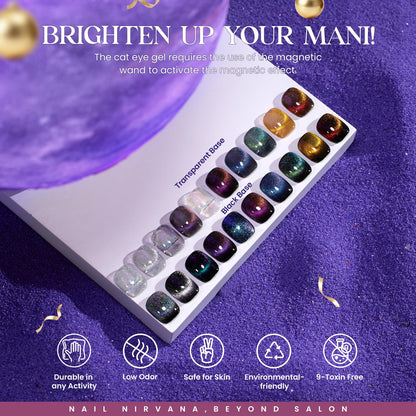 Beetles Gel Nail Polish – 39-Piece Jelly Nail Set with Glitter Colors & 3 Base/Top Coats