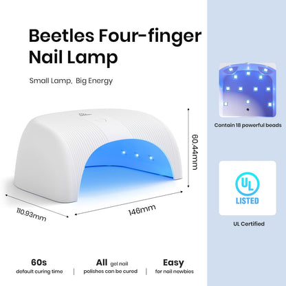 Beetles Gel Polish UV LED Nail Lamp — Fast-Drying, Compact Nail Dryer with Timer