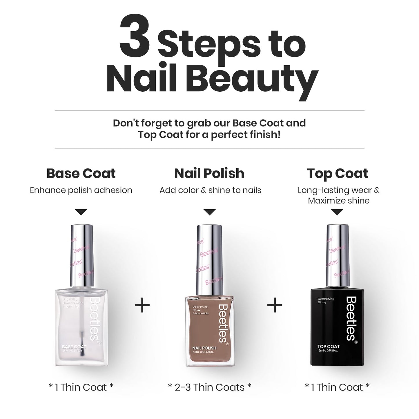 Beetles Fall Nail Polish Set Coconut Mousse – 6 Colors, Quick Dry, Nude Browns