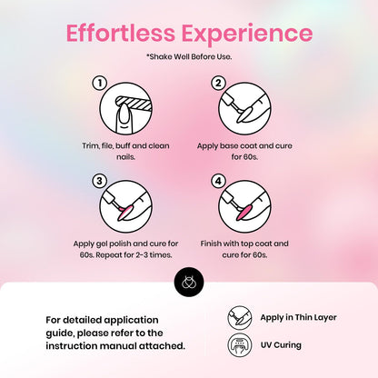 Beetles Gel Nail Polish Set - 24 Pcs, 20 Colors Rainbow Pastel Neon + Base & Top Coat