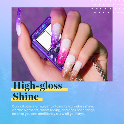 Beetles Glitter Gel Polish Kit – 6 Glitter Colors for UV/LED Nails