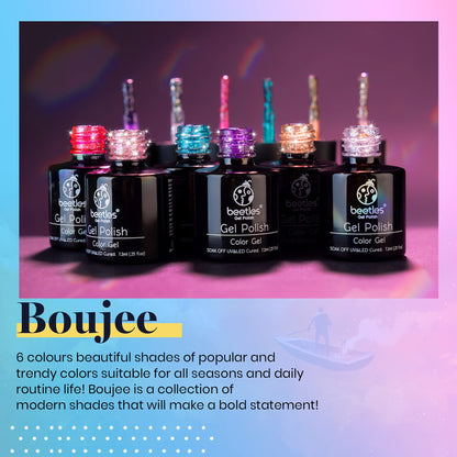 Beetles Glitter Gel Polish Kit – 6 Glitter Colors for UV/LED Nails