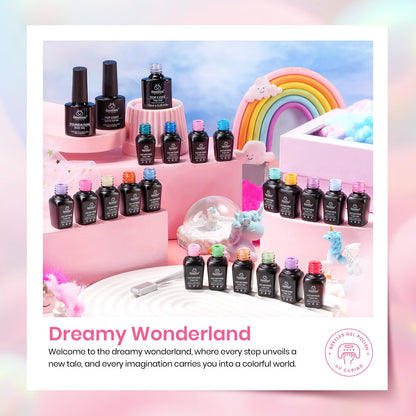 Beetles Gel Nail Polish Set - 24 Pcs, 20 Colors Rainbow Pastel Neon + Base & Top Coat