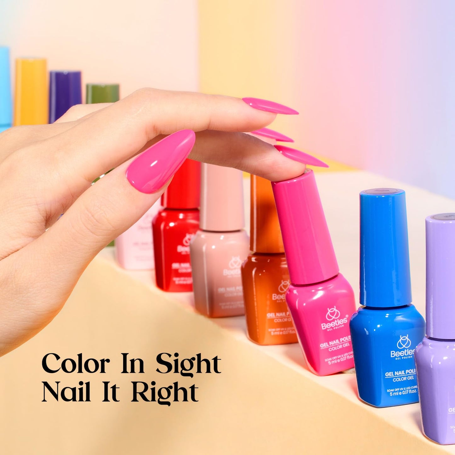 Beetles Gel Nail Polish Kit with UV Light, 45 Colors, 75-Pcs, Emotional Journey Set
