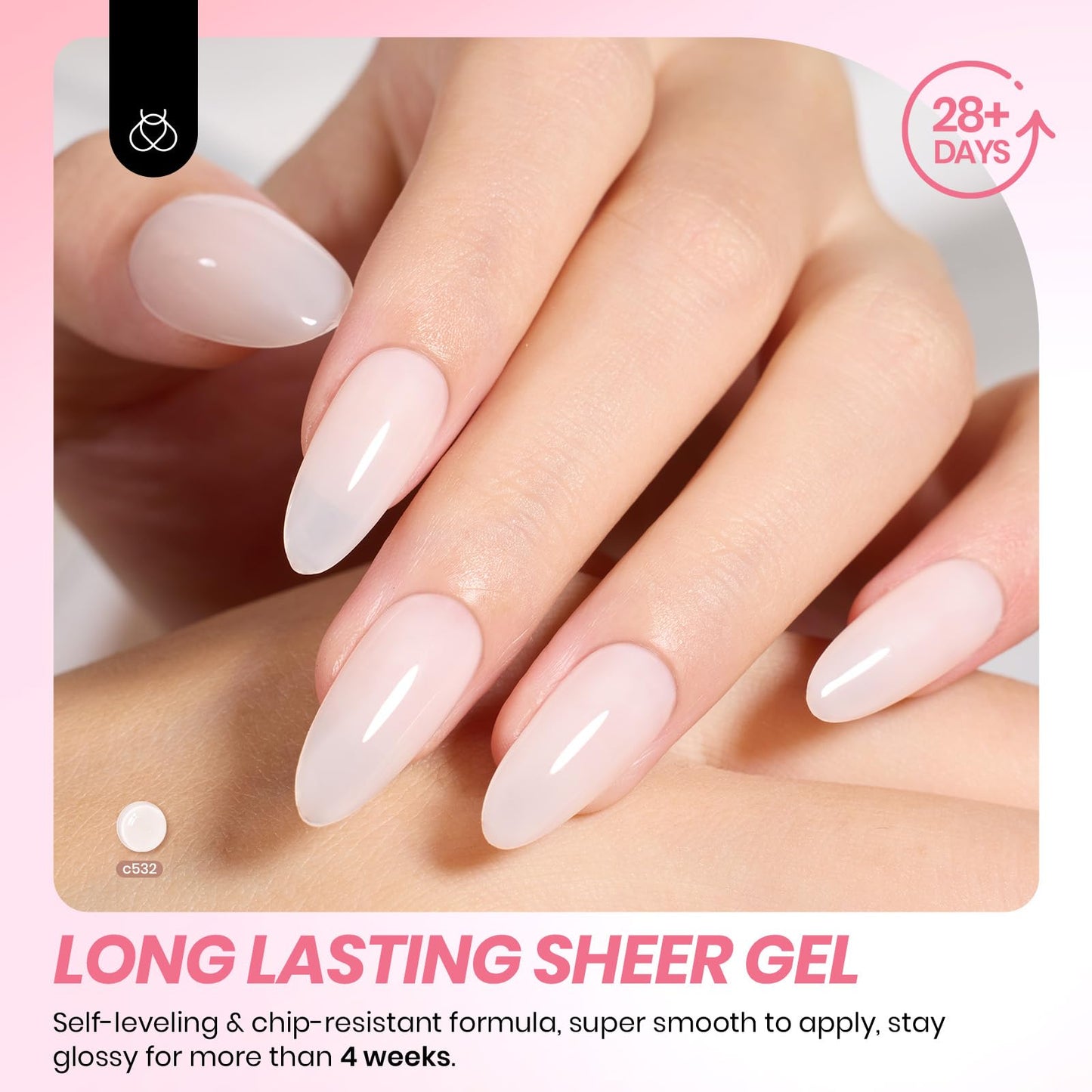 Beetles Jelly Gel Nail Polish Set – Ballet Dress 6-Color Milky Pink Nude Jelly Gel Kit | Soak Off UV