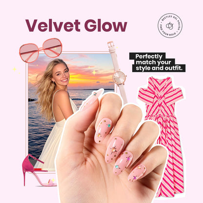 Beetles Jelly Nail Polish Set Velvet Glow – 6 Colors Quick-Dry, Long-Lasting Shine