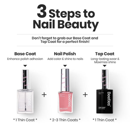 Beetles Jelly Nail Polish Set – 6 Quick-Dry Pink Nude Colors