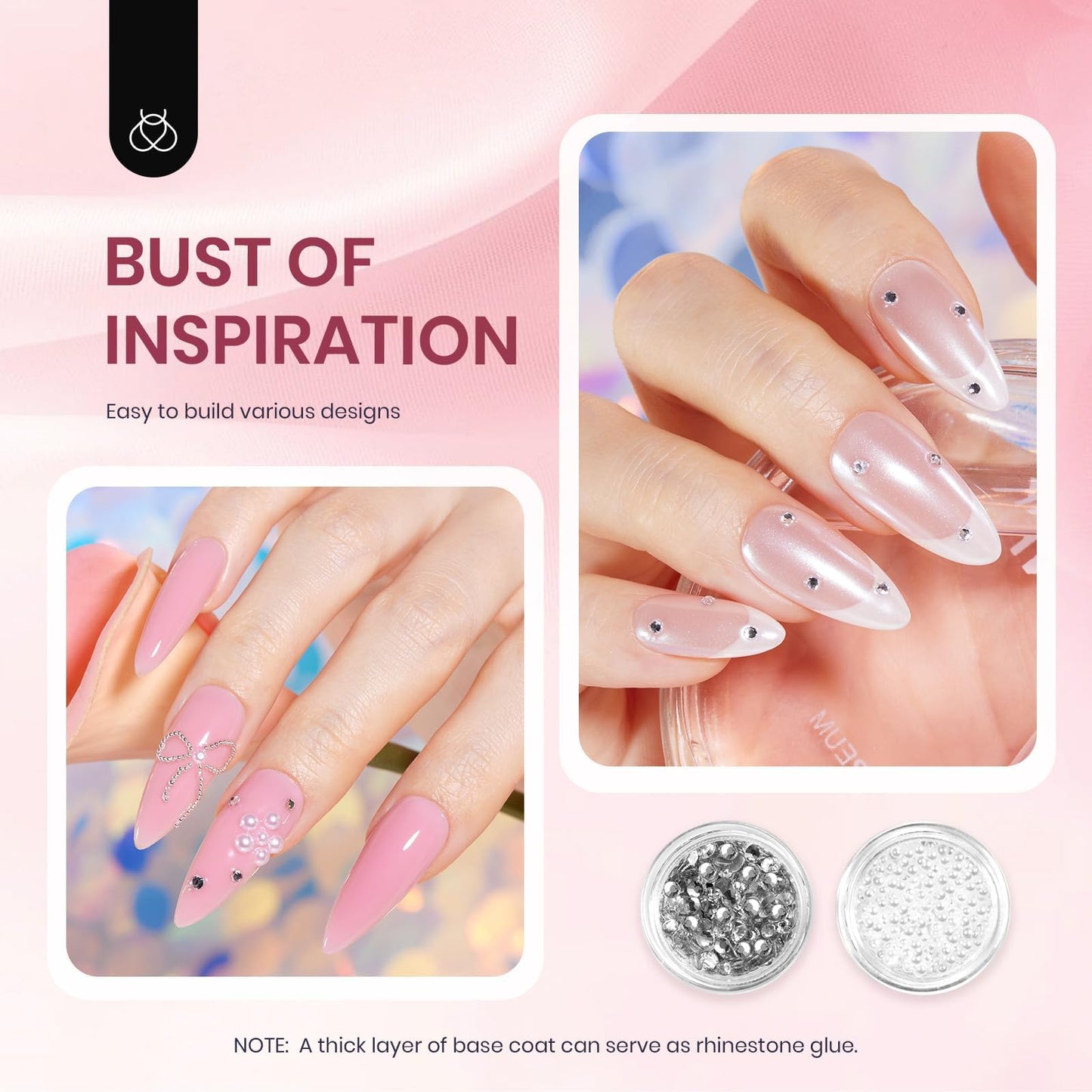Beetles Gel Polish Poly Nail Gel Chrome Nail Powder Kit – 22 Pcs for DIY Nail Art