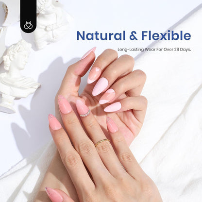 Beetles Gel Nail Kit Amond Shape – 504Pcs Tips, 9-in-1 Glue Gel, Mini UV/LED Lamp