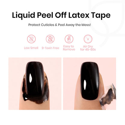 Beetles French Tip Tool Stamp Gel Kit – Silicone Nail Stamper, Peel-Off Cuticle Guard & Gel Polish