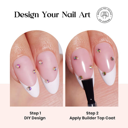 Beetles X Press Plus Gel Nails Kit – Peachy French | All-In-One Press-On Nails