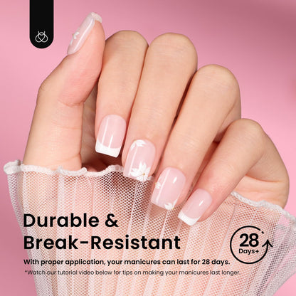Beetles Gel Nail Tips 288Pcs – Extra Short Square Half Matte Etch-X for Fast DIY Extensions
