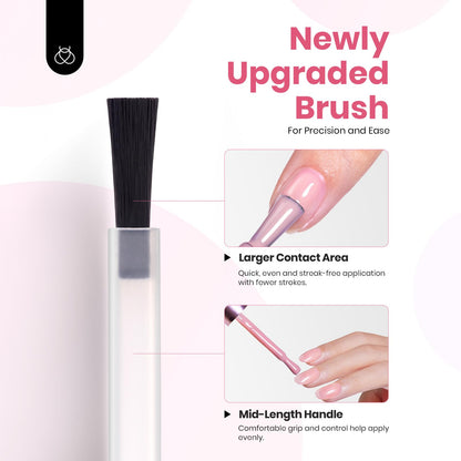 Beetles Nude Gel Nail Polish Set – 6 Hema-Free Jelly Colors, 15ml