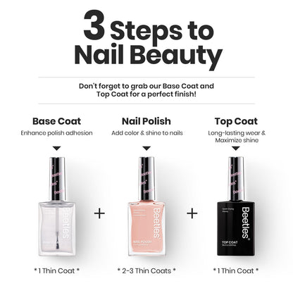 Beetles Nude Nail Polish Set Coconut Mousse – 6Pcs Quick-Dry Nude Shades