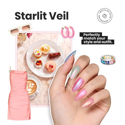 Beetles Pearl Nail Polish Set Mermaid Glow – 6-Color Shimmer Quick-Dry