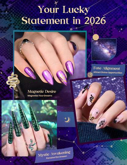 Beetles Lucky Box Ophiuchus Zodiac Gel Nail Kit – Cat Eye, Jelly Gel, Base & Top Coat