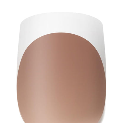 Beetles X Press Plus French Tip Nails - Caramel French, Short Square, 15 Sizes, 150 Pcs | Natural Salon Quality Nail Tips
