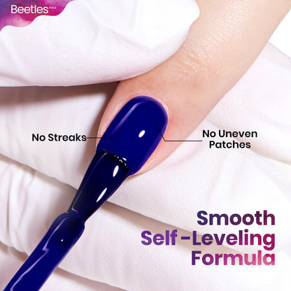 Beetles Pro Dark Blue Gel Nail Polish – Off The Grid Navy, 20ml | UV Lamp Cure, Salon-Quality Shine