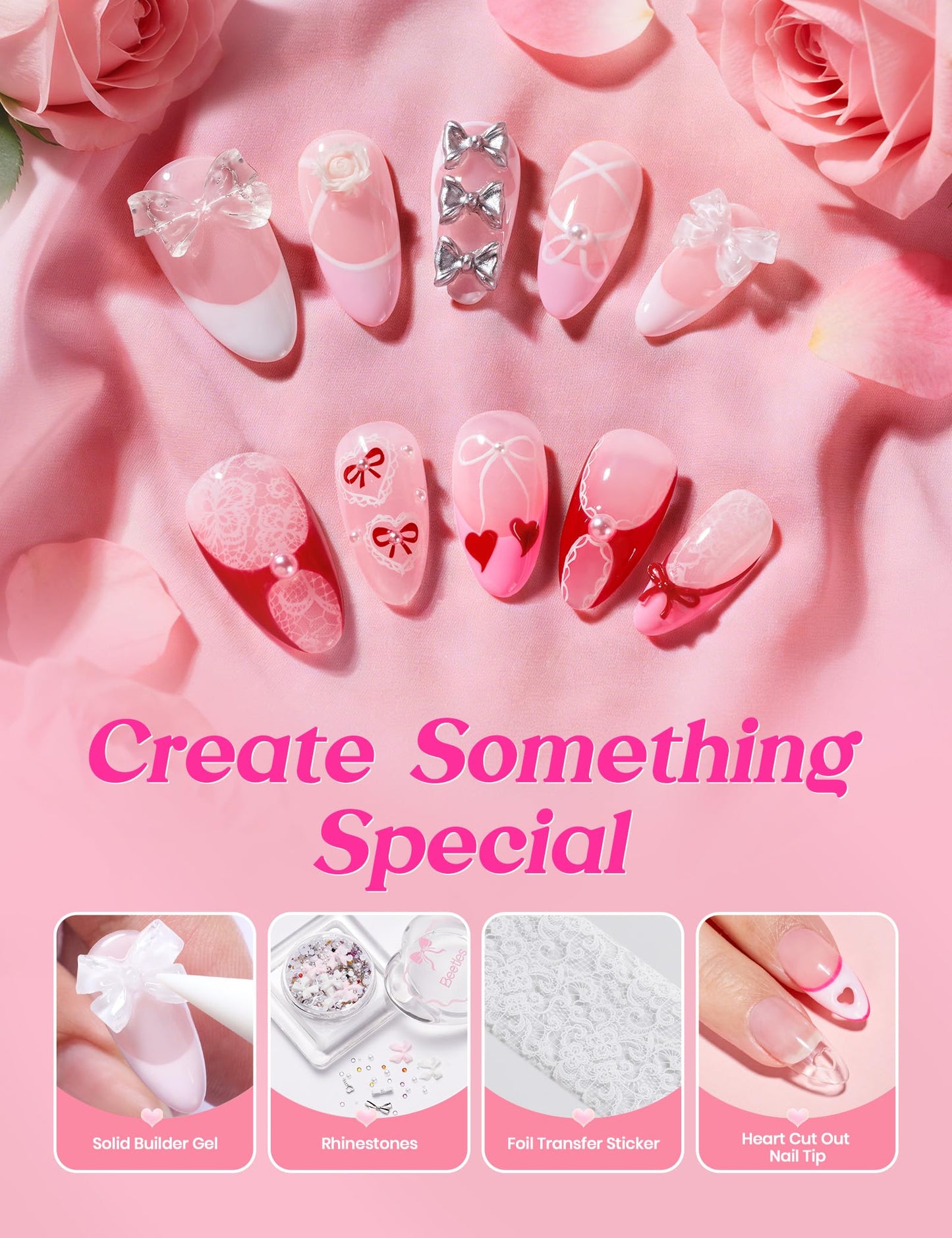 Beetles So In Love Collection – Forever In Love Valentine Gel Nail Kit + UV Lamp