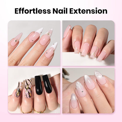 Beetles Gel Polish Tipex Lite Apex Nail Tips – Coffin Long, 512pcs, 16 Sizes, Pre-Built & Pre-Etched