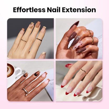 Beetles Tipex Lite Apex Nail Tips – Square Short, 512pcs, Pre-Etched & Pre-Built