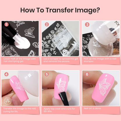 Beetles French Tip Tool Stamp Gel Kit – Silicone Nail Stamper, Peel-Off Cuticle Guard & Gel Polish