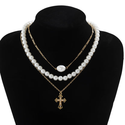 Beaded Beach Pearl Necklace with Resin Star Pendant