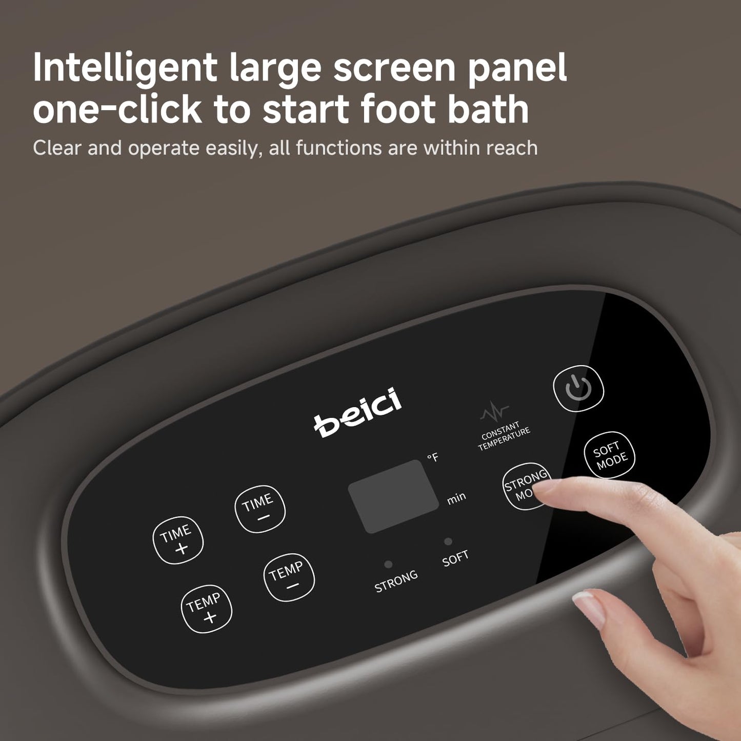 Beici High Depth 14in Foot Spa — PTC Heating, 6 Massage Balls, Timer + Temp Control