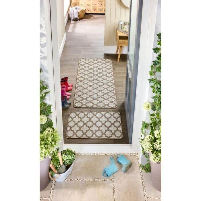 Washable Mat and Runner Moroccan Design