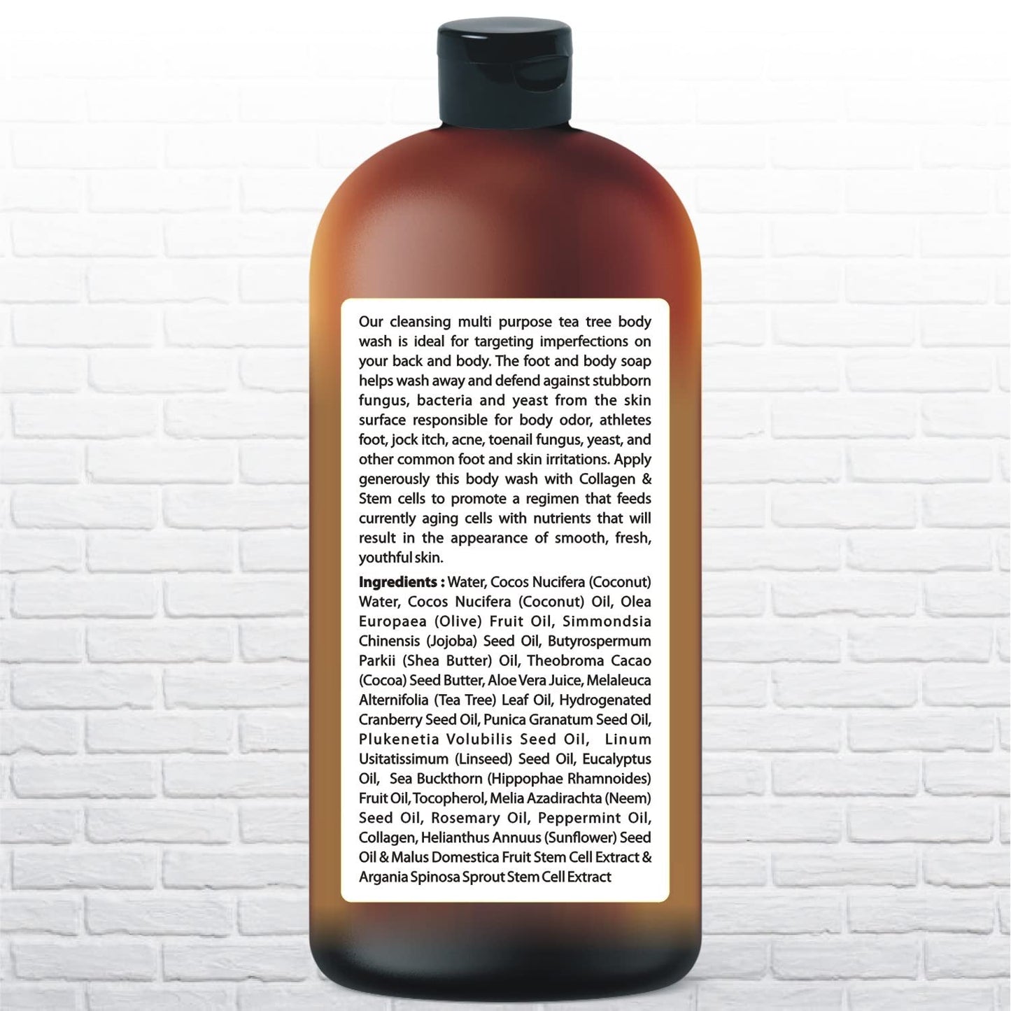 Being Naturals Tea Tree Body Wash – 16.9 oz | Odor, Acne & Skin Support
