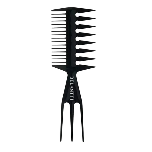 Belantti 3-in-1 Wide Tooth Detangling Comb for Curly Hair