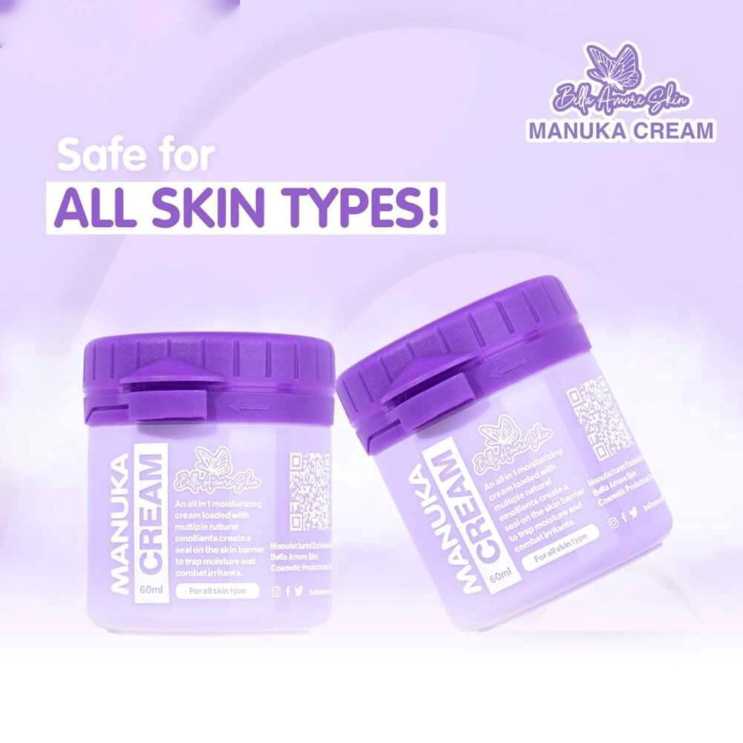 Bella Amore Skin Manuka Cream 60ml – Deep Hydration & Protective Barrier