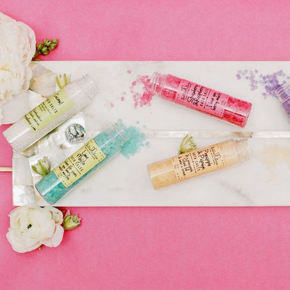 Bella & Bear Paradise Fruits Bath Salts – Pack of 6, 2oz Each | Fruity Foot Soak Gift