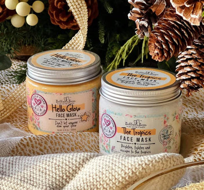 Bella & Bear Tropics Face Mask – White, 7.7 oz | Brighten & Refine Skin