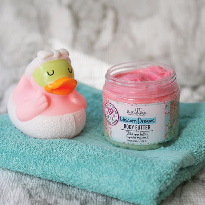 Bella & Bear Unicorn Dream Body Scrub – Vegan, Cruelty-Free Exfoliating Sugar (Mango Pineapple Vanilla)