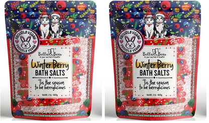 Bella & Bear Winter Berry Bath Salts – Festive Cruelty-Free Pack of 2 | Stocking Stuffer Gift