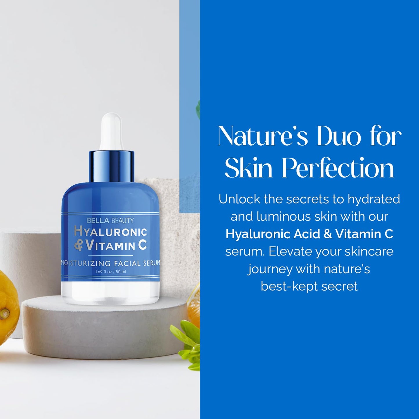 Bella Beauty Hyaluronic Acid & Vitamin C Serum – Deep Hydration for All Skin Types