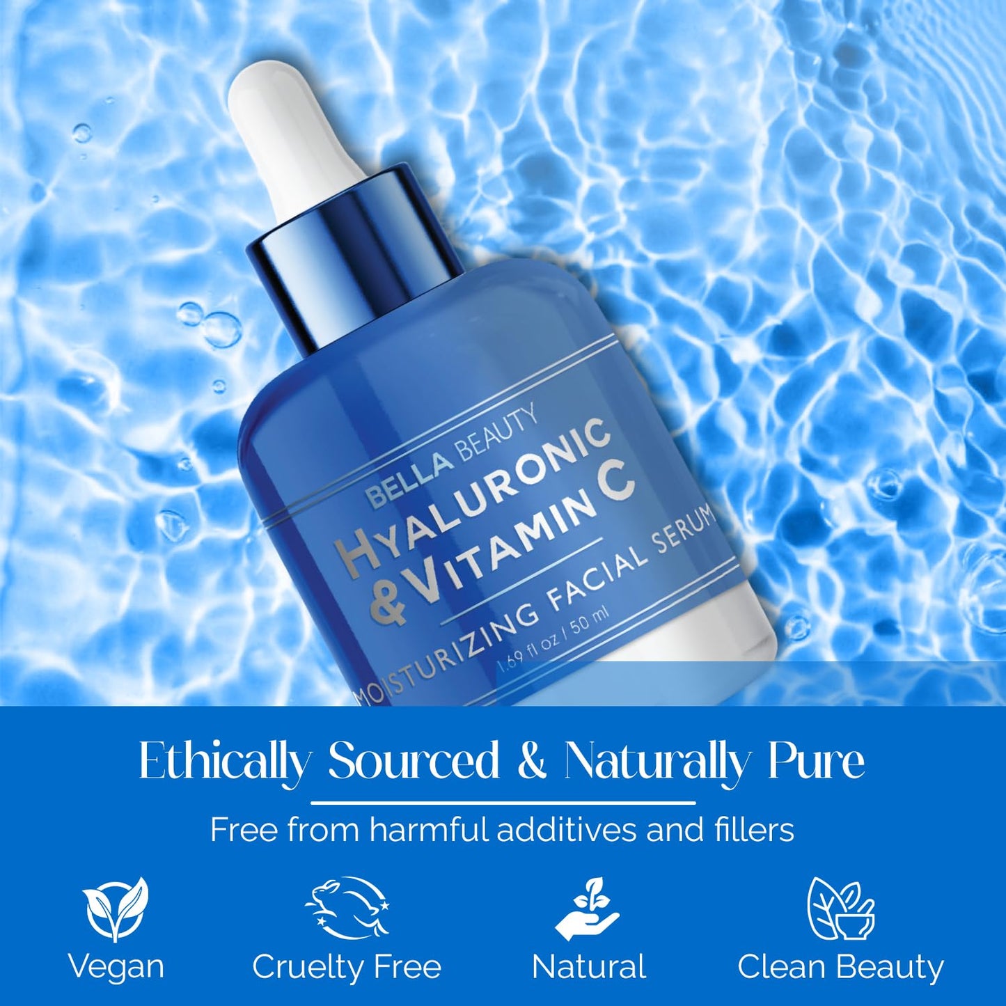 Bella Beauty Hyaluronic Acid & Vitamin C Serum – Deep Hydration for All Skin Types