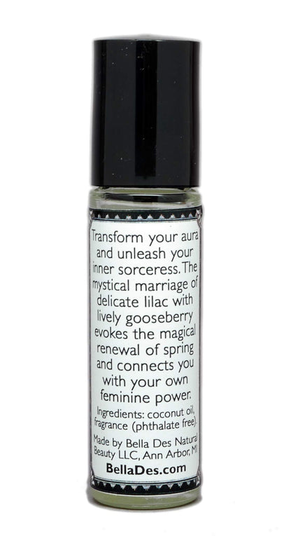 BELLA DES NATURAL BEAUTY Lilac & Gooseberry Perfume Oil | 0.3 oz Roll-On | Phthalate Free Fragrance | Scent of a Sorceress