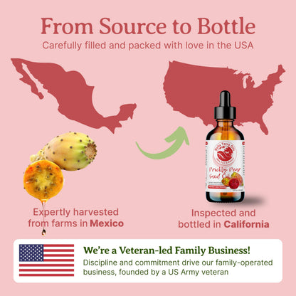 Bella Terra Oils - Prickly Pear Seed Oil 2oz | Vitamin A & Magnesium Rich Skincare