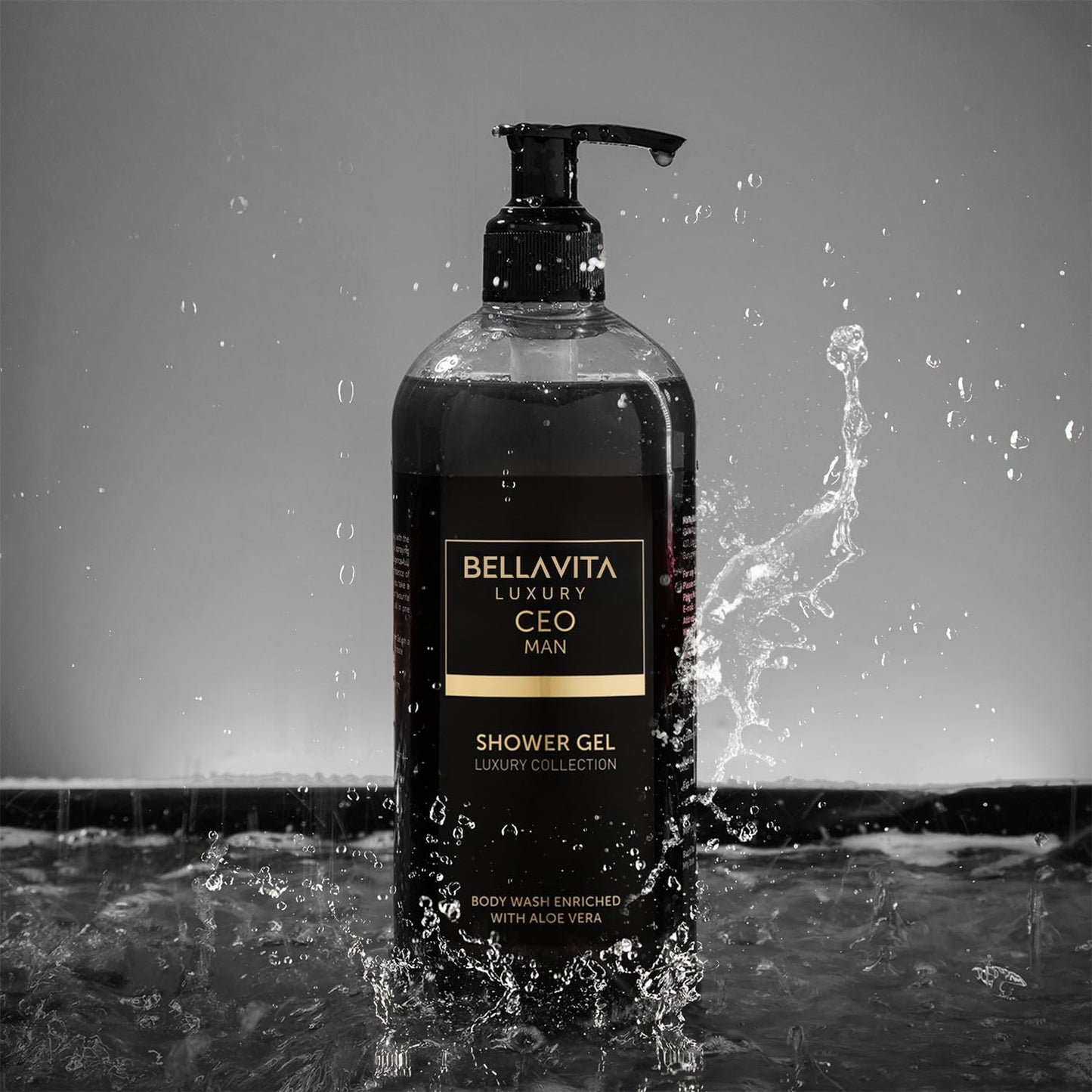 Bella Vita Luxury CEO MAN Body Wash – Refreshing Shower Gel with Aloe Vera & Charcoal Powder, 500 ml