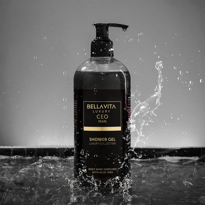 Bella Vita Luxury CEO MAN Body Wash – Refreshing Shower Gel with Aloe Vera & Charcoal Powder, 500 ml
