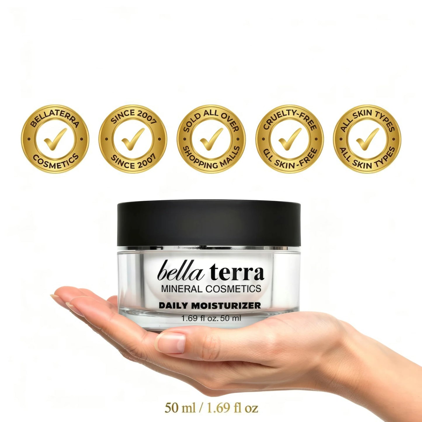Bellaterra Cosmetics Daily Face Moisturizer – Aloe Vera, Green Tea, Vitamin E, Lightweight Hydration