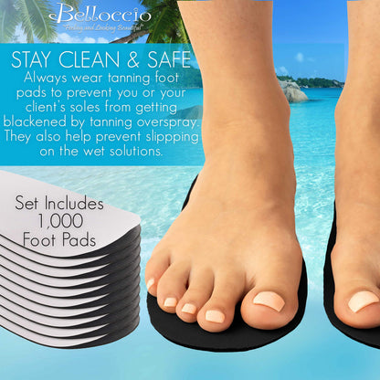 Belloccio Disposable Tanning Feet Pads – 500 Pairs (1000 Feet Total) for Sunless Tanning