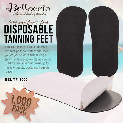 Belloccio Disposable Tanning Feet Pads – 500 Pairs (1000 Feet Total) for Sunless Tanning