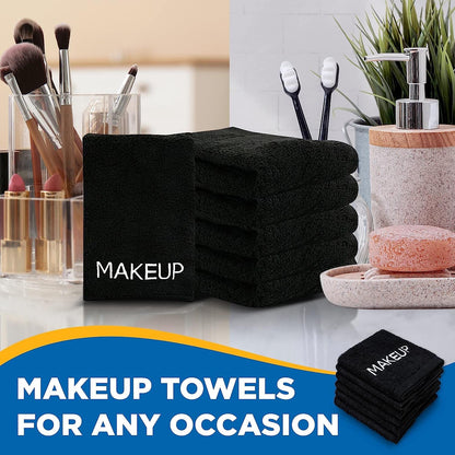 Ben Kaufman Makeup Remover Face Washcloths – 144 Pack, 13 x 13 in, 100% Cotton, Reusable