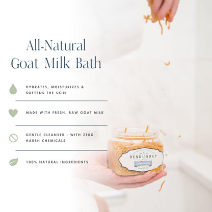 Almond Delight Goat Milk Bath by Bend Soap Co. – Hydrating All-Natural Soak (2 lbs)